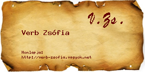 Verb Zsófia névjegykártya