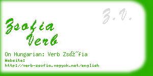 zsofia verb business card